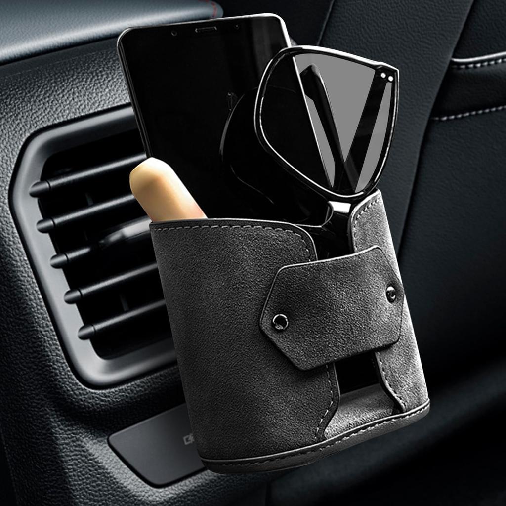 Air Vent Storage Box for Car - Hanging Pocket Organizer with Hook for Cell