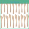 Dumpling Pcs 20 Natural Wood Filling Spoons Pressing Pie Empanada Ravioli Butter Cream Cheese Guacamole Cake Jam Spreader