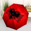 1 PC Automatic Folding Umbrella - Republic Albania Pattern Portable Foldable Design With 8 Ribs Christmas Birthday Gifts