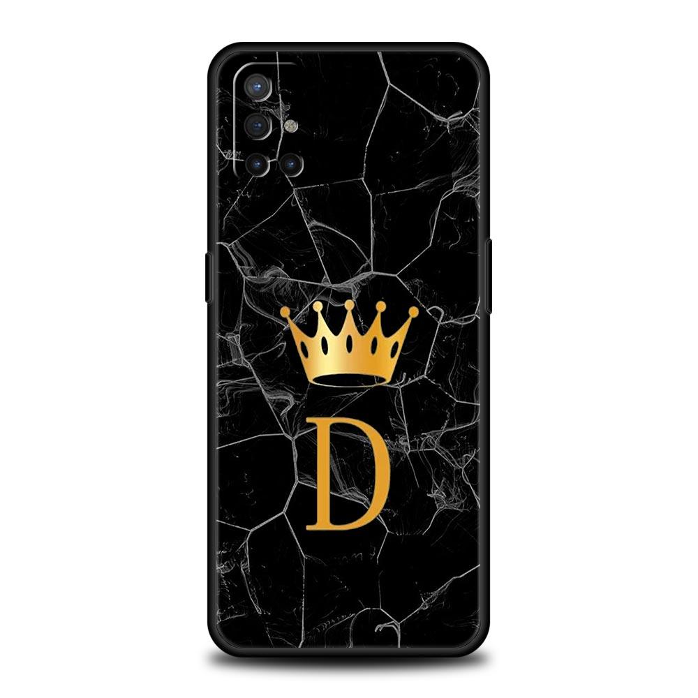 Crown Letter A To Z Phone Case For OnePlus 15 13 12 11 10 Pro 13T 13R 12R 9 8T 8 7 7T 9R Nord 2T CE 2 3 4 5G Soft Cover