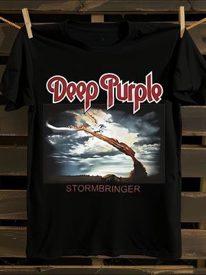 T-shirt Deep Purple Stormbringer T-shirt da uomo T-shirt da donna con stampa di lettere Maniche corte T-shirt Casual Street T-shirt Top