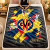 Flannel BlanketVillarreal FC Warm Soft Throw Blanket for Indoor Sofa Bed Living Room Use