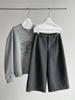 Women's LUXI Woolen Stand-up Collar Wide-leg Cropped Pants - Korean Style, Autumn Slimming High-End Feel