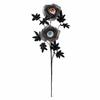 Halloween Eyeball Flower Stem, 50cm Gothic Black Rose Branch with 2 Eye Blooms for Vase Party Table Decor
