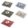 Cloth Placemat Faux Leather Table Mat Waterproof Oil-proof Non-slip Dinning Pad for Home Hotel