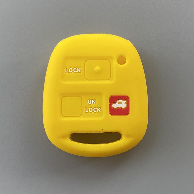 Silicone Car Key Cover Case For Toyota Avensis Camry Corolla For Lexus 3 Buttons Remote Key Jacket Fob Case Car styling No Logo