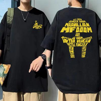 Limitovaný rapper MF Doom Madvillain Metal Face Tričko MF Mask Pánské Unisexga Volné Streetwear Unisex Ženy Vintage Oversized trička