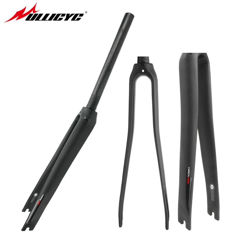 Ullicyc New 700x25~28C Carbon Fiber Quick Release V Brake Front Fork Road Bike Front Fork Bicycle Front Fork Bicycle Parts QC690