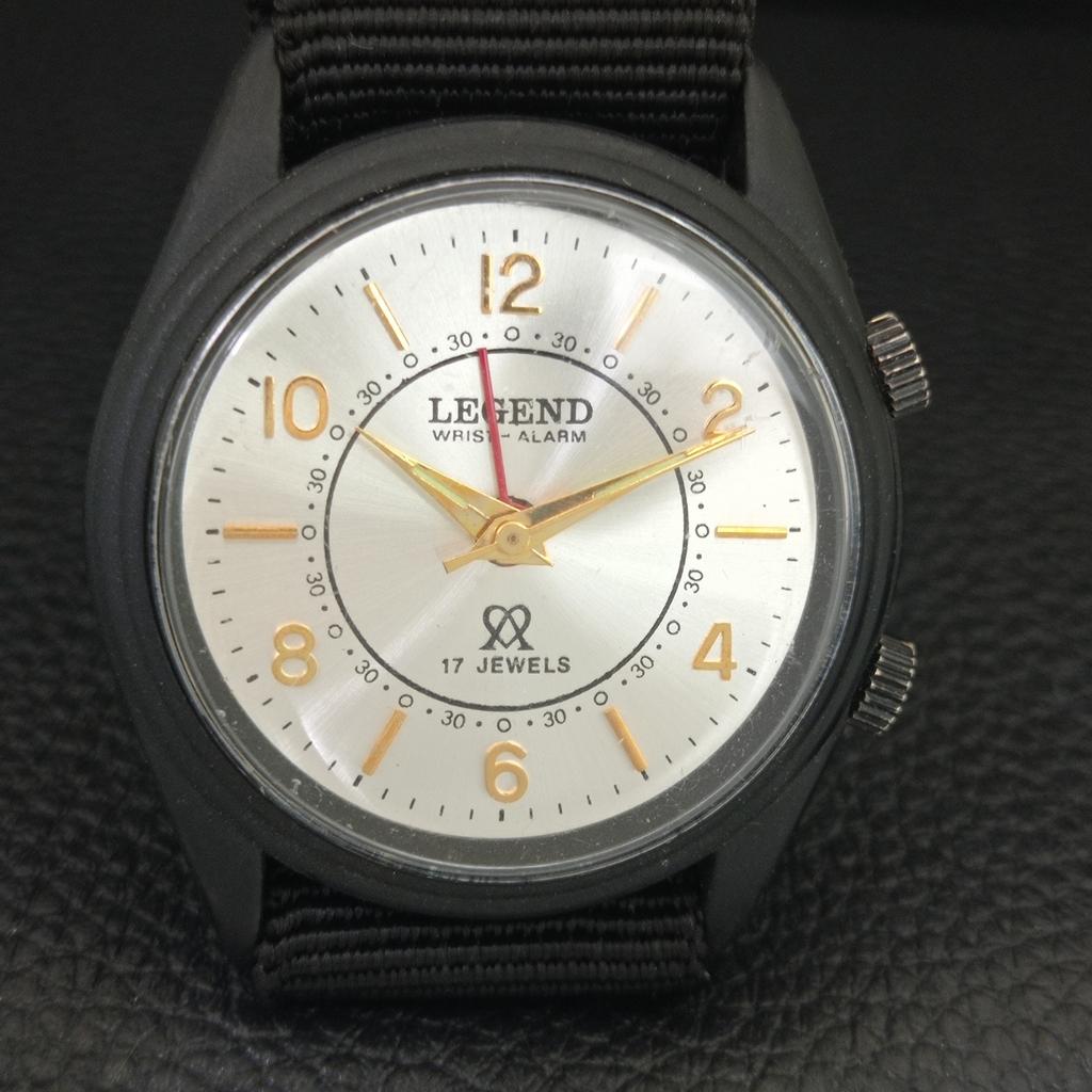 VINTAGE LEGEND MANUELL AUFZIEHBAR SCHWEIZER HERREN ÜBERHOLTE WEckerUHR a707541-1