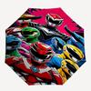Power Rangers Auto Open Close Umbrella Foldable 3 Tier Design,8 Bone Iron Frame Outdoor Umbrella Perfect Gift for Fans,Travelers,and