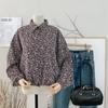 New ArrivalS Open Run Women S Unique Pattern Flower Collar polyeSter blouSe