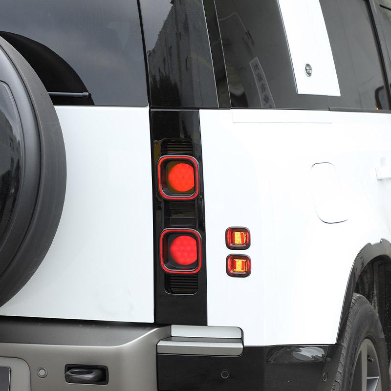 For Land Rover Defender 90 110 130 2020 2021 2022 2023 2024 ABS Black Car Rear Fog Lamp Cover Sticker Car Exterior Accessories