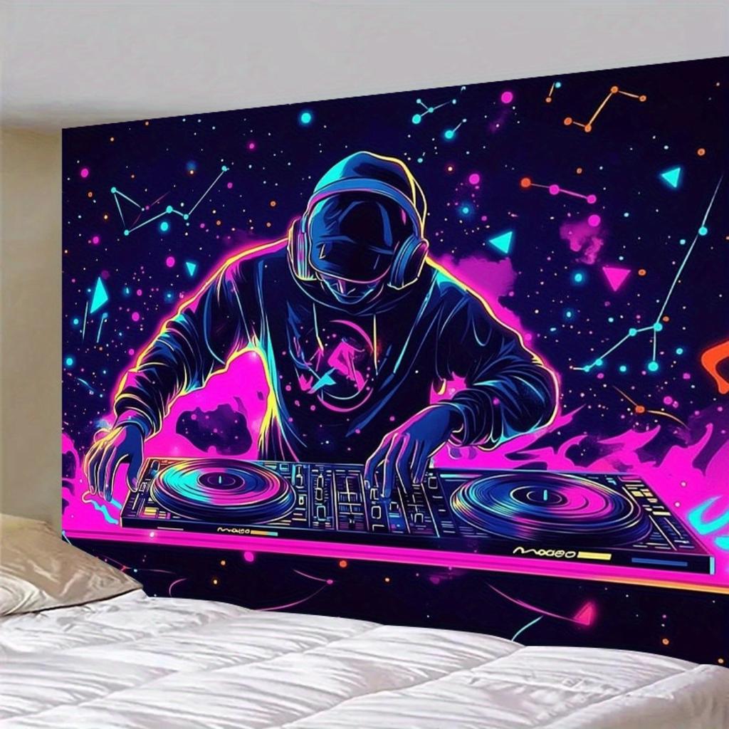 2D Flat - 1pc 2D Flat Music Theme Backdrop For Party Living Room Bedroom Office Birthday Decor Wall Decor Party Backdrop Indoor Outdoor