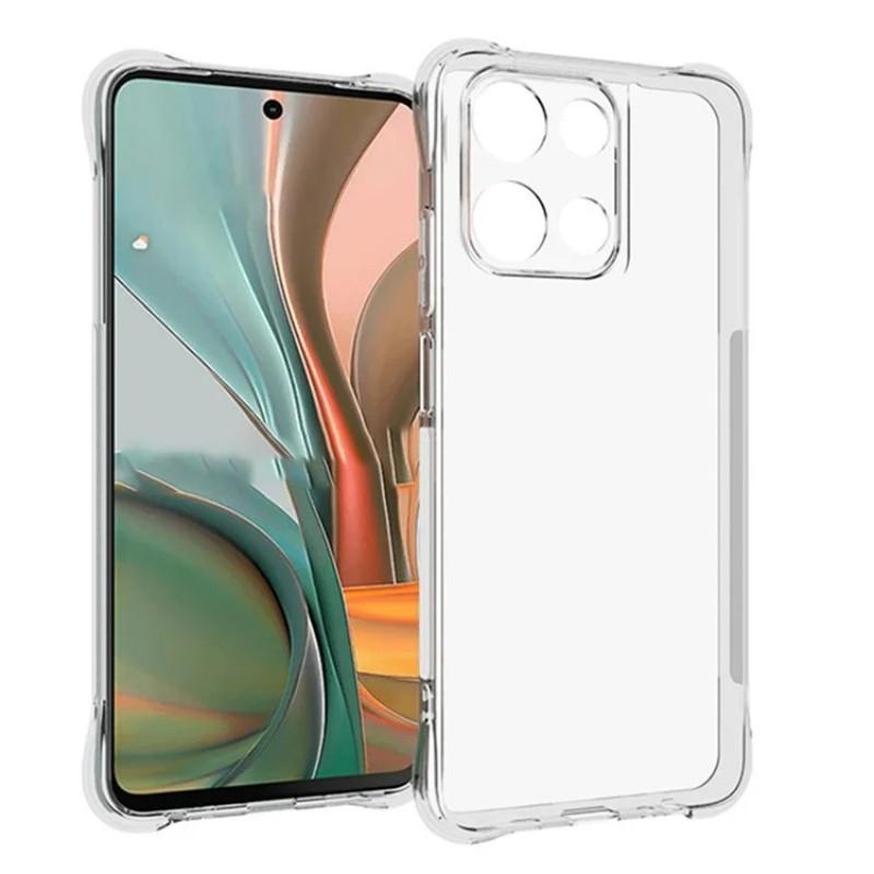 

Для Motorola Мото G 5G (2025) Прозрачный ТПУ чехол WANLONFENG Серия TM 2.0мм Задняя крышка для телефона Transparent