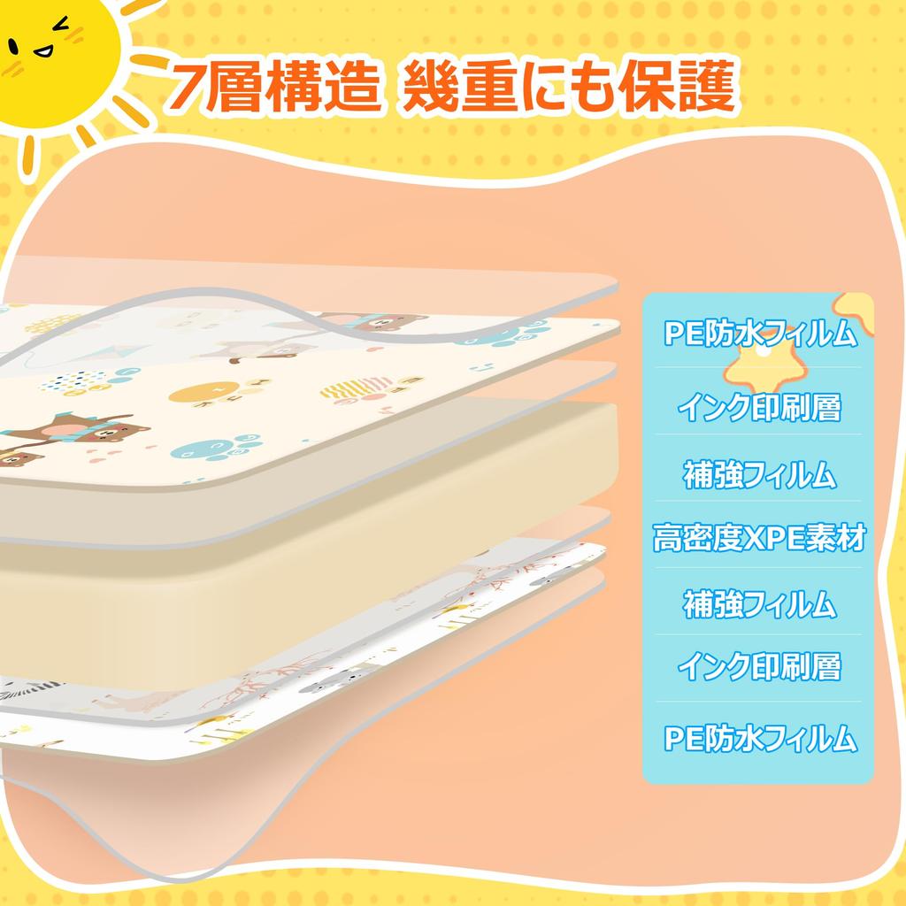 GruFini Baby Play 200 X 180 X 2 Safety Baby Baby Play Baby 1 Piece X 180 X 2 Bear Mat, Foldable, Cm, Thick, Tested, Mat, Waterproof, Soundproof, Mat,