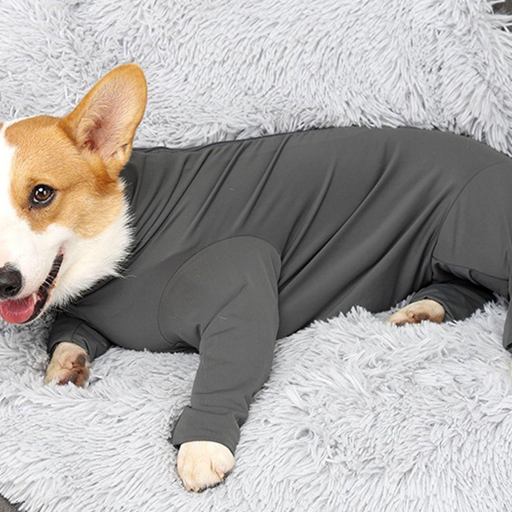 Long-sleeved Pet Dog Jumpsuit Breathable Dog Soothing Clothes Four Legged Clothes  Home Wear