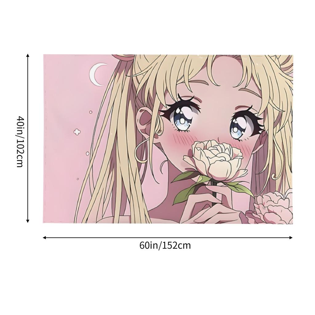 Cutecore Sailor Moons Tapestry Bedroom Decoration Wall Hanging Blanket Tapestry Cool Stuff For Room