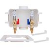 WHK Washing Machine Outlet Box,Pex Laundry Box Washer Wall Box With Drain Recessed Water Valve Box Center Double Drain 1/2-inch Crimp PEX B,PVC White