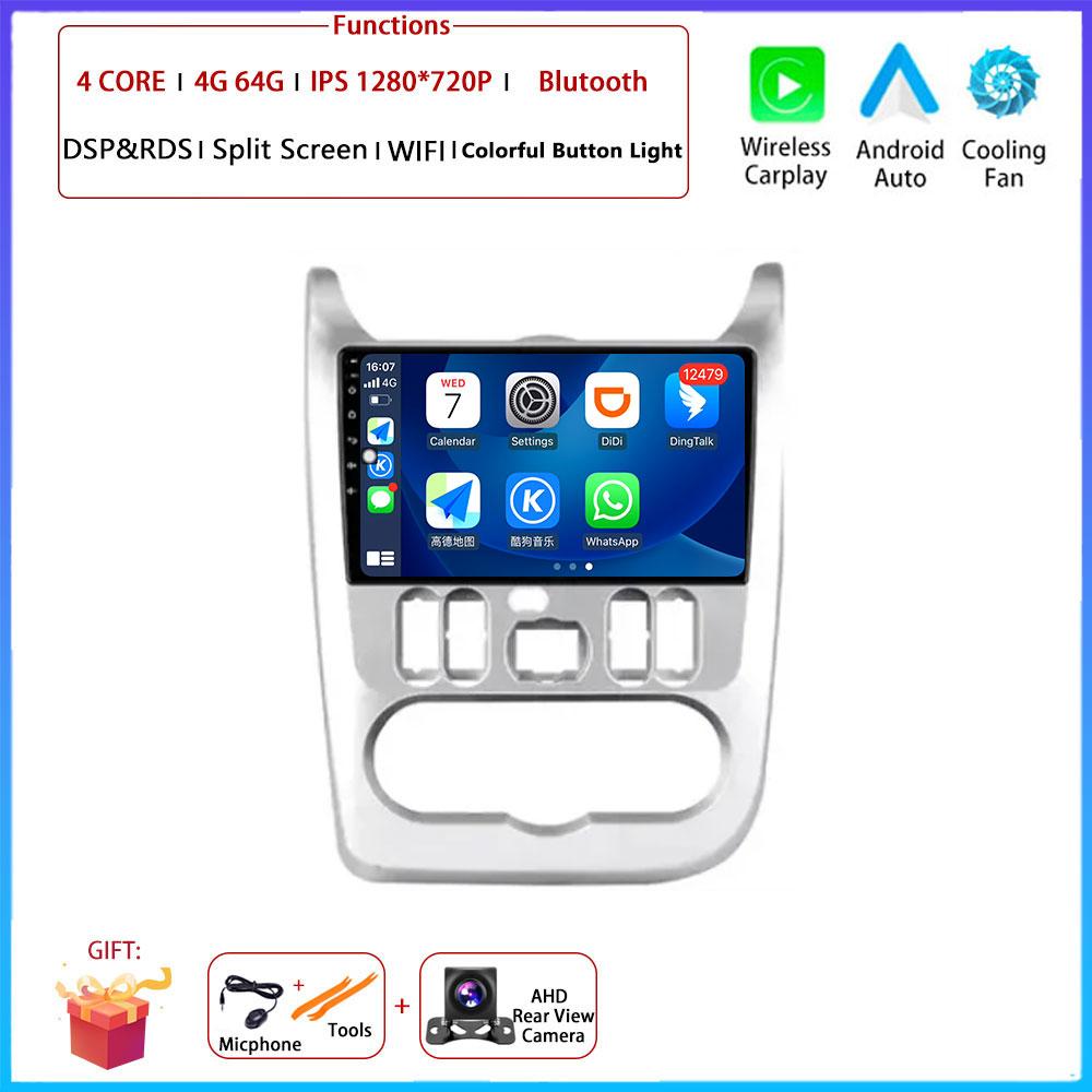 Android Carplay For Renault Logan 1 Sandero 2009 - 2015 For Lada Largus Car Radio Navigation GPS Multimedia Video Player