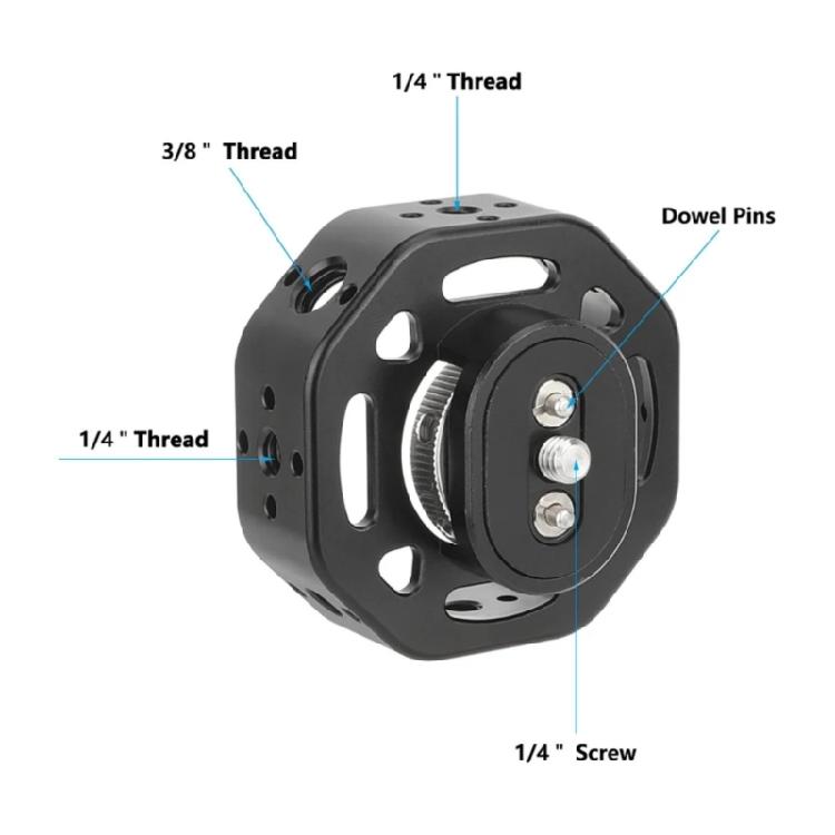 Aluminum Camera Cage Handle Lightweight 1/4inch 3/8inch Thread Expansion Port Hand Grip For DSLR Cage Accessories