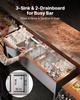 3 Compartment Sink, 18-Gauge 304 Stainless Steel, 254x356x254 mm Bowl Size, 3 Bay Commercial Under Bar Sink with Double Drainboard and Backsplash for