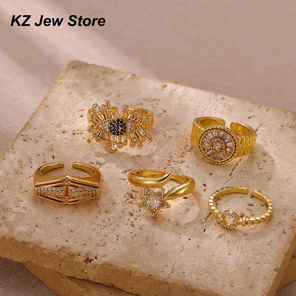 Round Tiny Zirconia Shiny Anillos Rings For Women Men Party Bague High-End Geometric Punk Personalized Jewelry Accessories Gift
