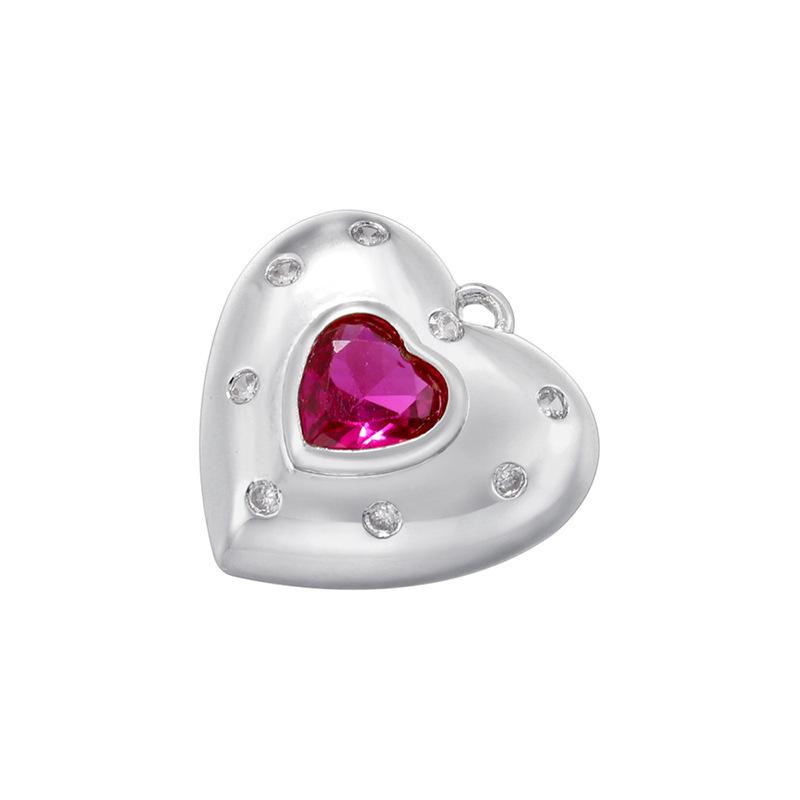 

Ветер Медь Золотое покрытие Цирконий Сердцевидный Подвеска Любовь Сделай сам Браслет Ожерелье Персиковое Сердце Ювелирные Аксессуары Vd1404