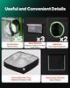 VEVOR Indoor Grow Tent, 100 x 100 x 200 cm, 600D High Reflective Mylar, Indoor Plant Tent with Observation Window, Floor Tray & Zipper