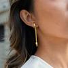 Yori Hot Style Stainless Steel Snake Tassel Drop Dangle Earrings Fashion Trendy Waterproof Daily Jewelry Gift