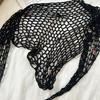 Shell Triangle Hip Scarf Solid Color Waist Belt Fashion Crochet Short Skirt Wrap  Daily
