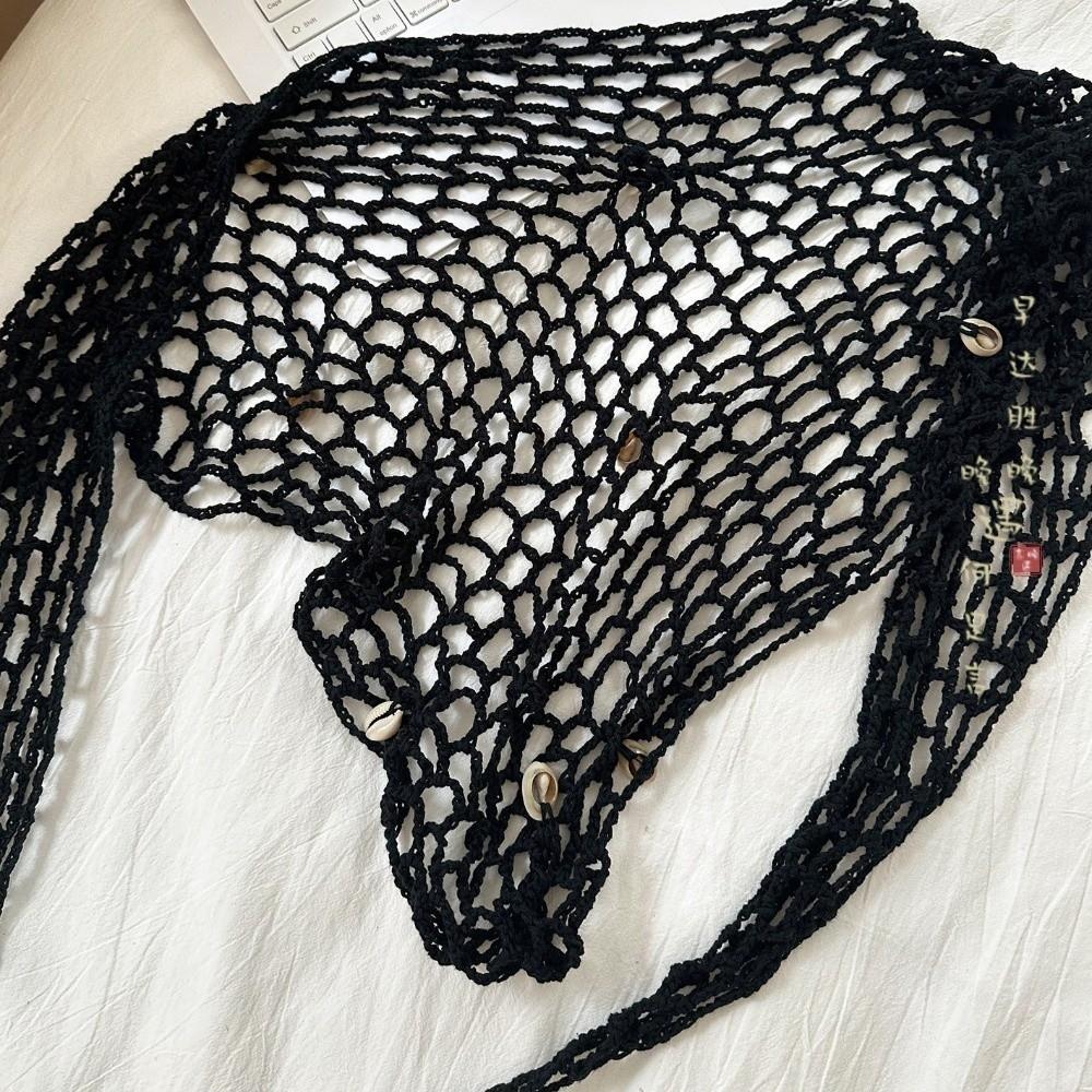 Shell Triangle Hip Scarf Solid Color Waist Belt Fashion Crochet Short Skirt Wrap Daily