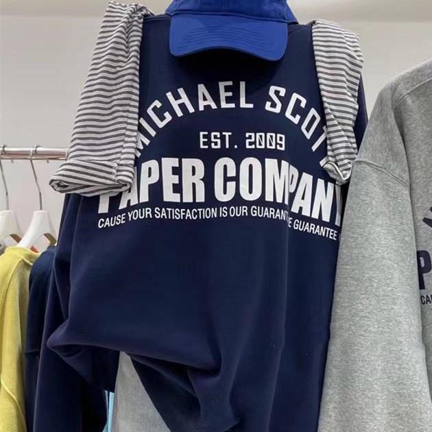 Women's Fleece Lined Loose Sweatshirt, Round Neck, 2025 Autumn/Winter Hong Kong Style, Japanese/Korean Casual Printed Top