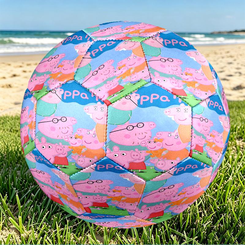 Peppa Pig Print Size 5 Soccer Ball, PU Wear Resistant Football for Match Training and Daily Practice, Birthday Gift for Soccer Fans
