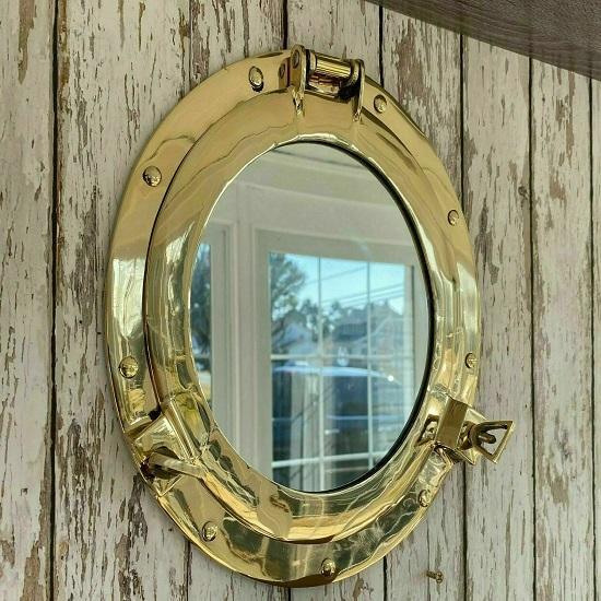Mirror Porthole Marine Sea Wall Decorative Ship Cabin Window 30.48cm