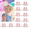 Newborn Baby Rainbow Crown Lace Princess Cute Hairband Headband Baby Infant Boys Girls Birthday Party Show Photo Headdress Gift