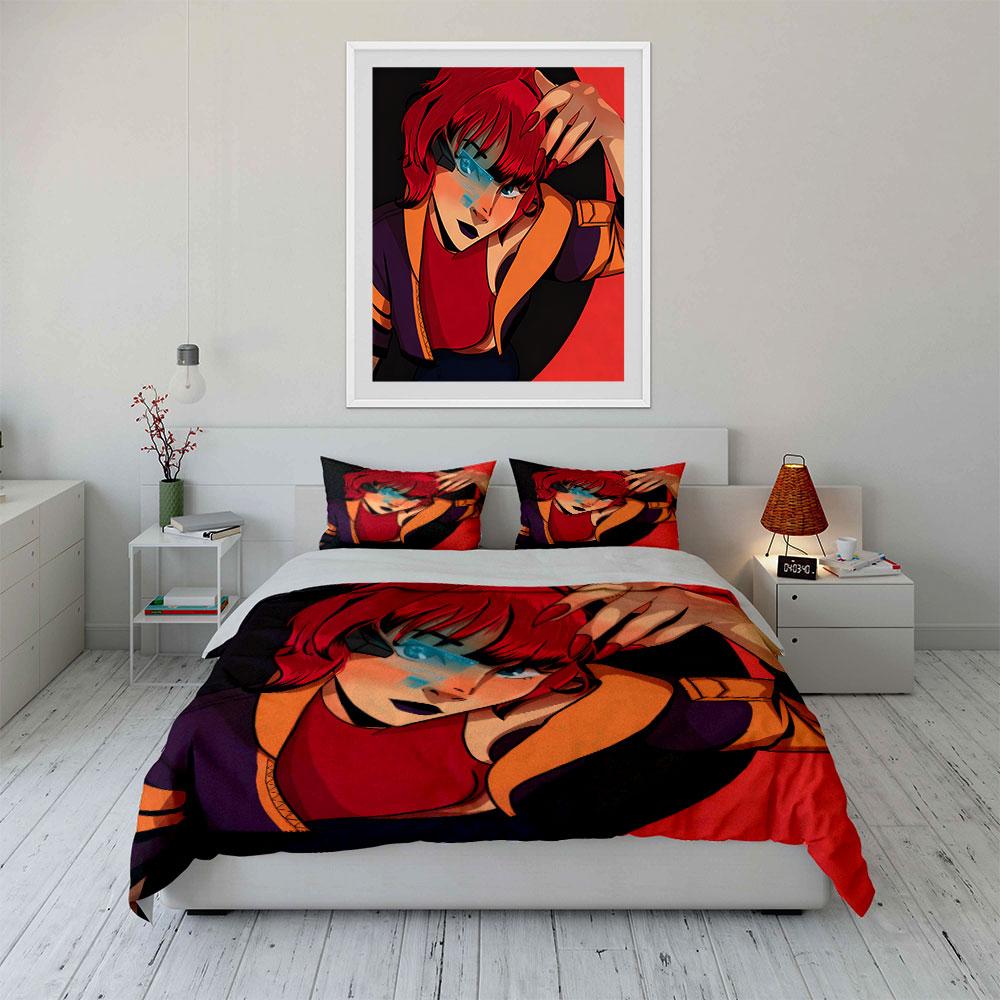 Futuristic Style Three-Piece Set Soft Comfortable Duvet Cover Bedding Set Included 1*Duvet Cover & 2*Pillowcases, Gift
