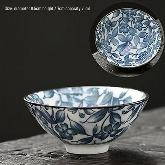Blau-weiße Douli-Teetasse aus Porzellan für Kung-Fu-Tee