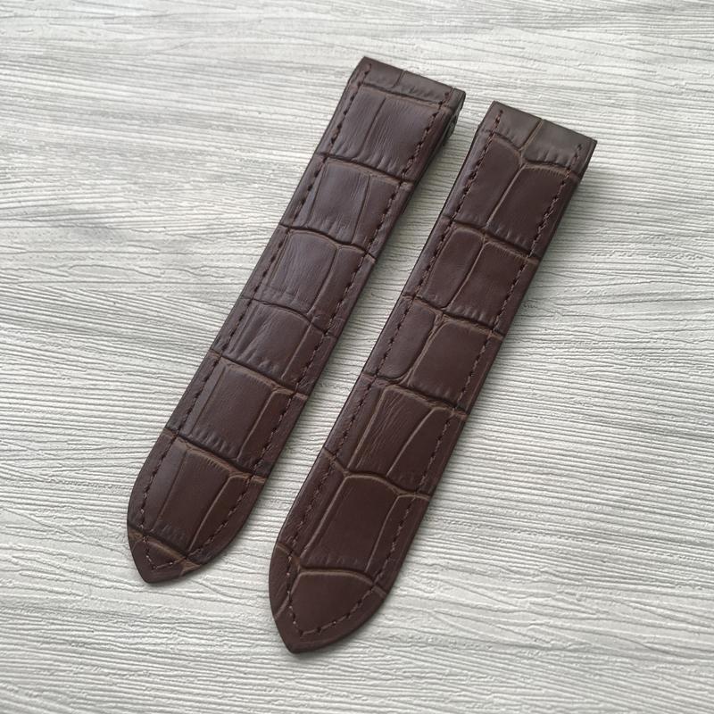 

20 мм 23 мм Черный Коричневый Синий Белый Красный Белый Розовый Натуральная Кожа Ремешок Мужской Женский Для Cartier Santos100 Браслет Ремешок Для Часов 23mm