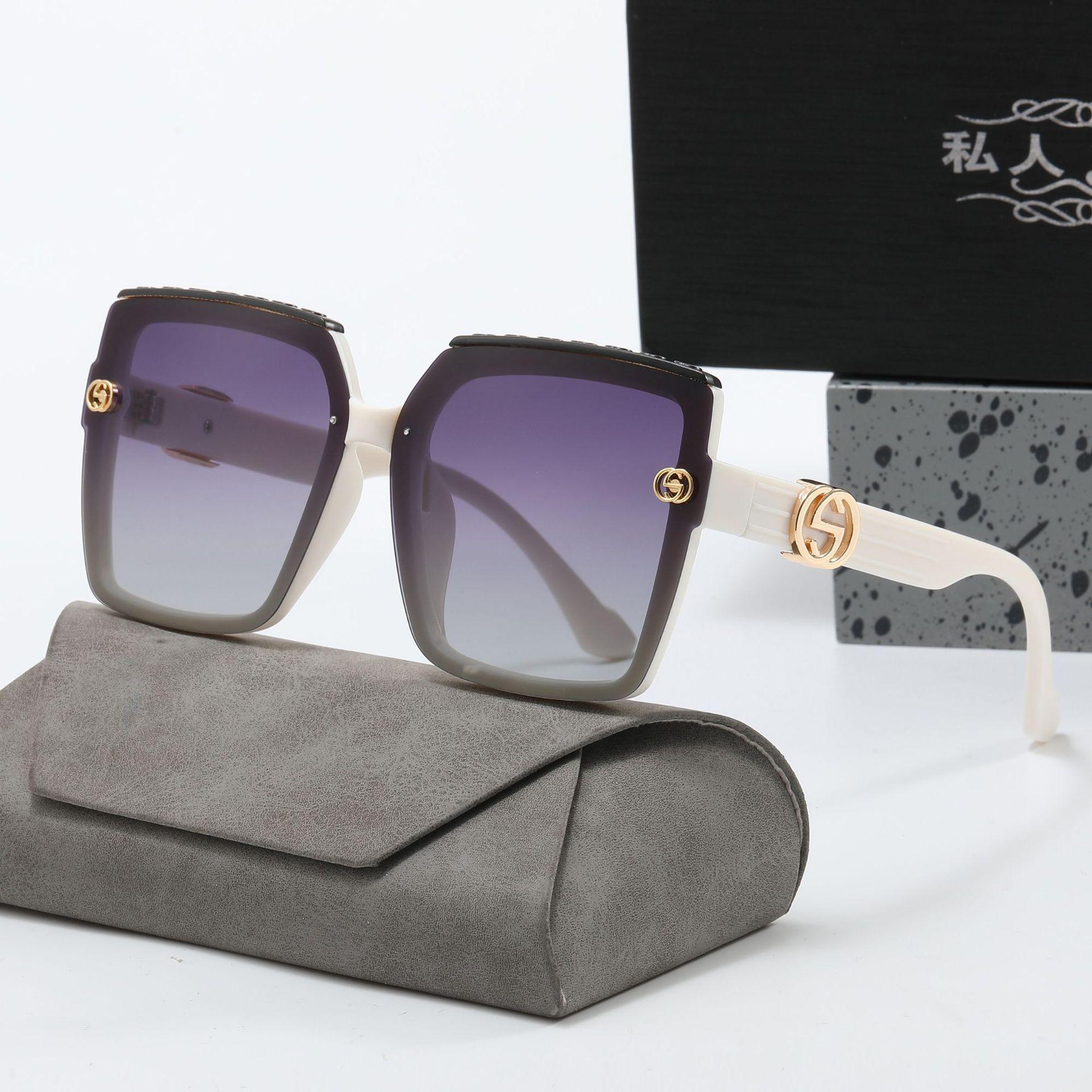 

Womens Square Frame UV Protection Polarized Sunglasses Luxury Street Style Trendy Sun Glasses for Women бежевый