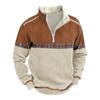 Langermet topper herre glidelås kontrast vinter genser Outdoor Casual genser