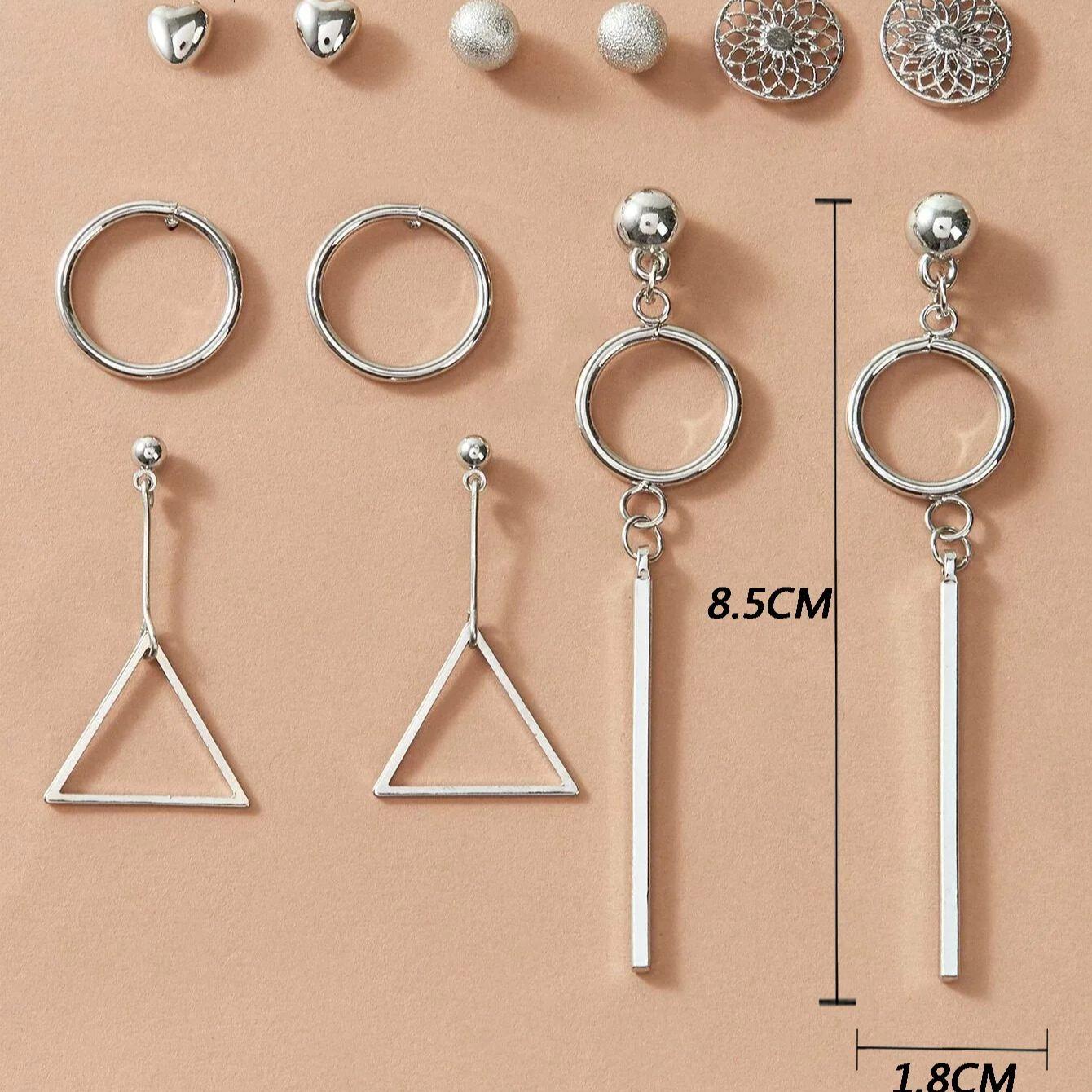 European and American style simple earrings, retro exaggerated irregular electroplating, high-end earrings for women