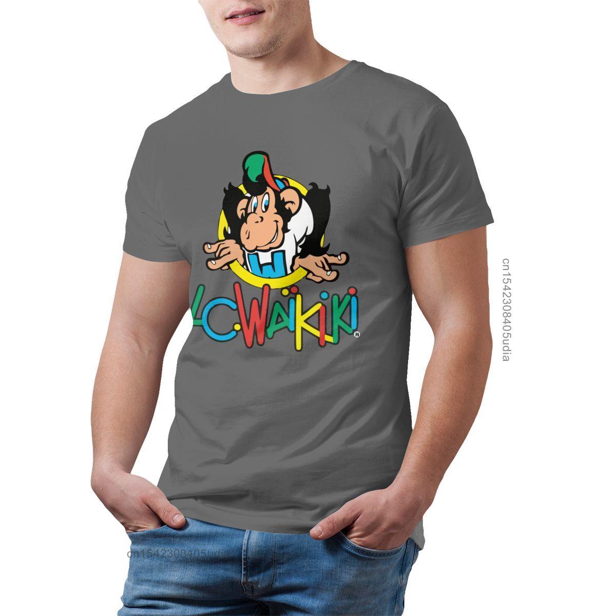 

Футболки с изображением обезьяны Lc Waikiki, футболка с изображением обезьяны, хлопковая футболка с рисунком, мужская пляжная футболка с короткими рукавами, Camisas 4XL