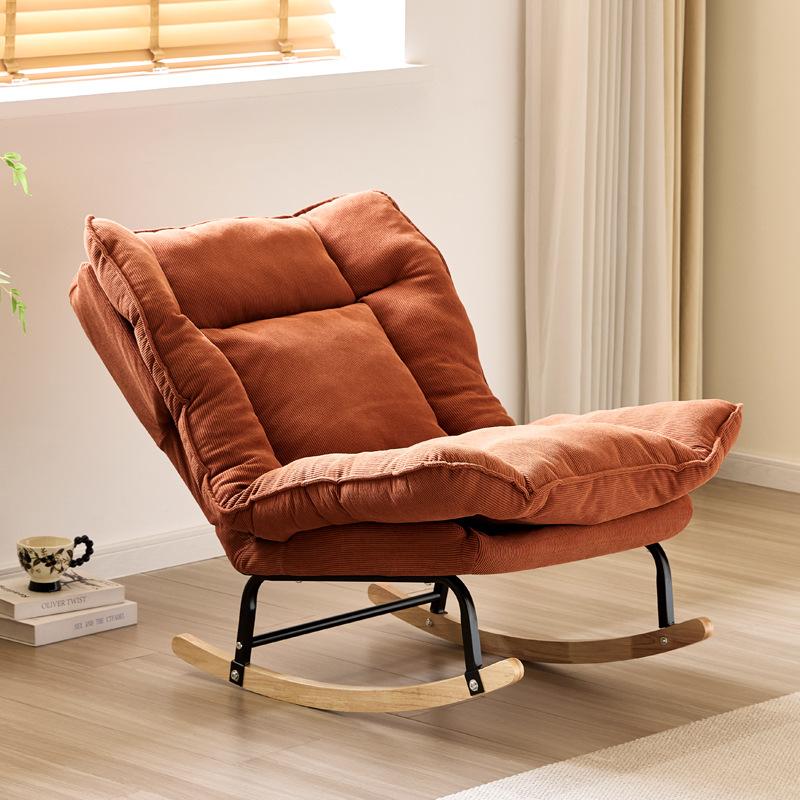 Reclining Chair Lunch Break Lazy Sofa  Adjustable Backrest Leisure Chair Chaise Chair for Living Room Bedroom Indoor Furniture