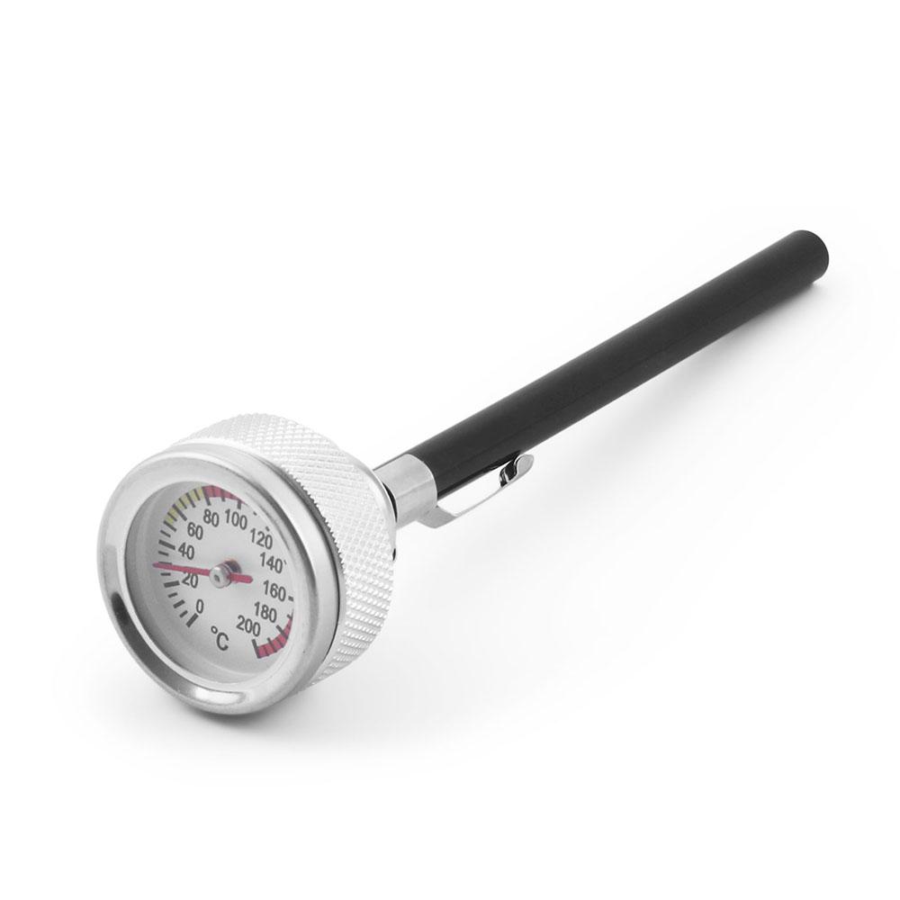M20 x 2.5 Motorcycle Fuel Tank Caps With 35MM Oil Temperature Gauge 0-200℃ Pointers Thermometer Cap Cover With 117MM Probe