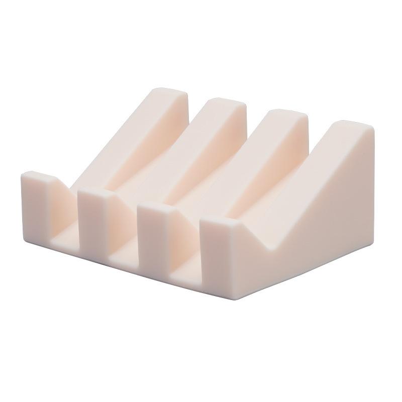 Silicone Soap Box Soap Rack Creative Soap Pad Drain Pad Washable Non-slip Household