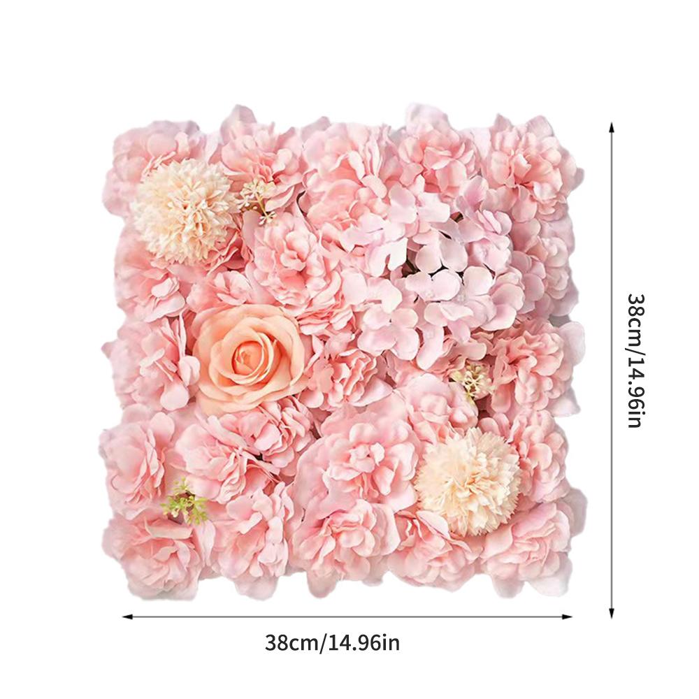 

Имитация цветов Искусственная цветочная панель Розовые цветы Настенное украшение 3D Шелковая вышитая шаровая цветочная панель используется для свадебной части розовый