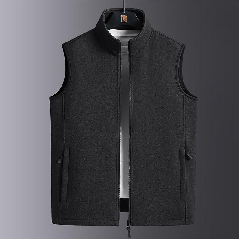 Plus Size Male Warm Waistcoat Fleece Vest Men's Lamb Cashmere Warm Sleeveless Coat Men Brand Clothing Winter Vest
