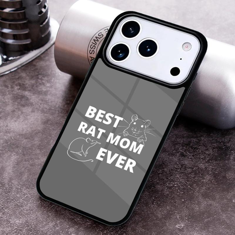 Rat Mom Phone Case for iPhone 17 16 15 Pro Max Air 14 13 12 11 Plus Shockproof Capa Cover