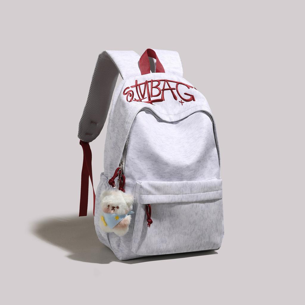 Schoolbag1011 Summer New Casual Simple Style Backpack Student High Value Large Capacity Personalized Letter Embroidery Schoolbag