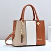 Women's Bags Fashi Trend Design Stripe Hit Color Handbag Shoulder Bag Messenger Bag Korean Style Bag